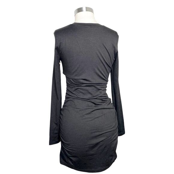NWT Vuori Halo Essential Dress Black Gray Stretch DreamKnit Mini S - Picture 3 of 5